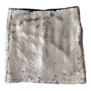 Bardot Champagne Gold Sequined Mini Skirt Sz 6 Lined Girly Glam Sparkle Party